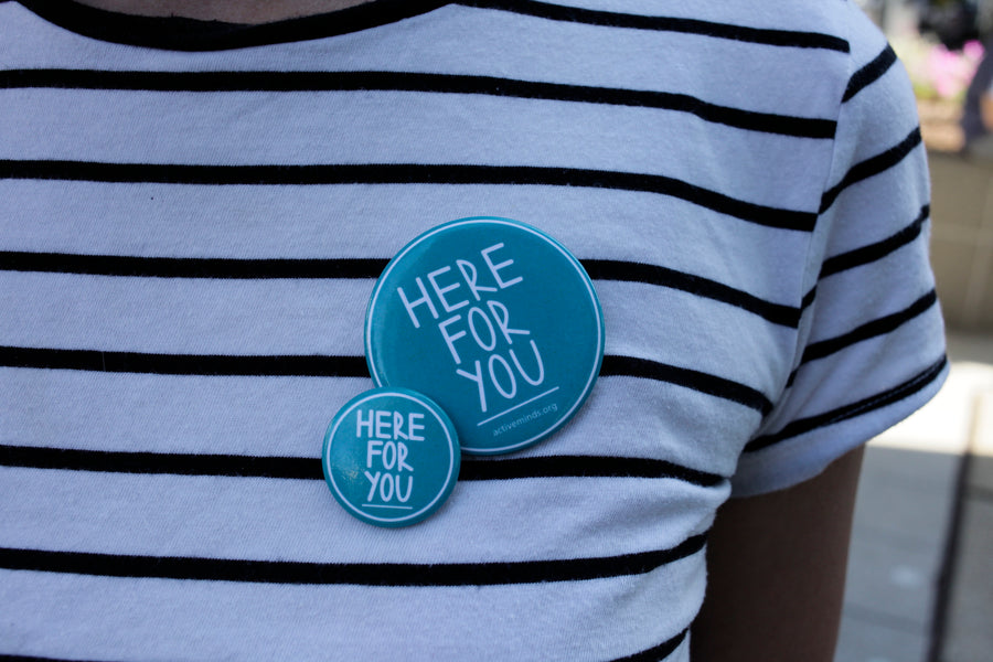 #HereForYou Teal Button