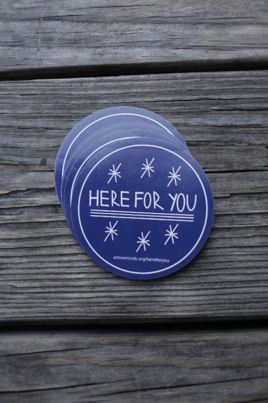 "Here For You" Blue Sticker