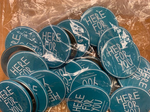 #HereForYou Teal Button