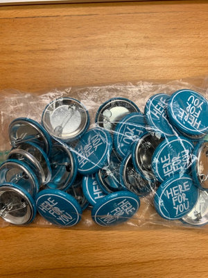 #HereForYou Teal Button